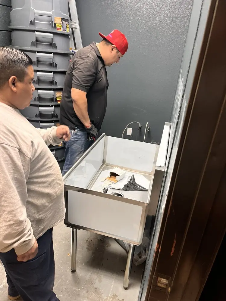 Commercial plumbing and sink installation in Collier